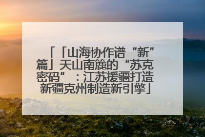 「山海协作谱“新”篇」天山南簏的“苏克密码”：江苏援疆打造新疆克州制造新引擎