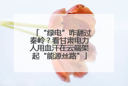 “绿电”咋翻过秦岭？看甘肃电力人用血汗在云端架起“能源丝路”