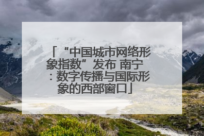 “中国城市网络形象指数”发布 南宁：数字传播与国际形象的西部窗口