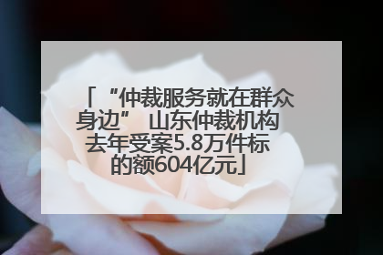 “仲裁服务就在群众身边” 山东仲裁机构去年受案5.8万件标的额604亿元