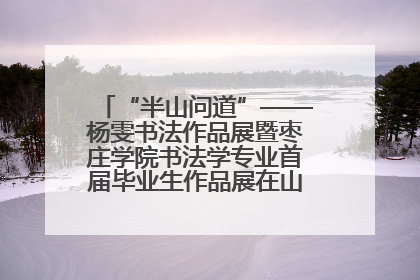 “半山问道”——杨雯书法作品展暨枣庄学院书法学专业首届毕业生作品展在山东省文化馆开幕