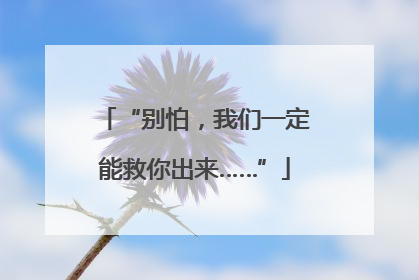 “别怕，我们一定能救你出来……”