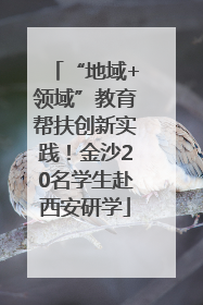 “地域+领域”教育帮扶创新实践！金沙20名学生赴西安研学