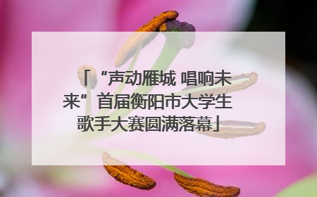 “声动雁城 唱响未来”首届衡阳市大学生歌手大赛圆满落幕