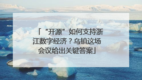 “开源”如何支持浙江数字经济？乌镇这场会议给出关键答案