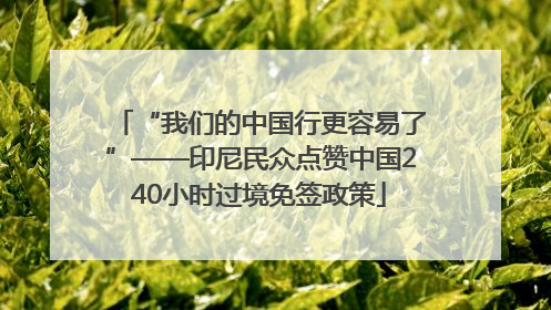 “我们的中国行更容易了”——印尼民众点赞中国240小时过境免签政策
