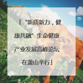 “新质新力，健康共融”生命健康产业发展高峰论坛在萧山举行