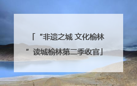 “非遗之城 文化榆林”读城榆林第二季收官