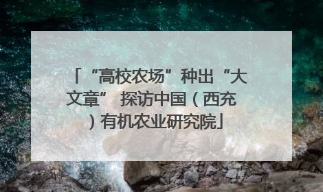 “高校农场”种出“大文章” 探访中国（西充）有机农业研究院