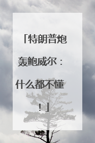 特朗普炮轰鲍威尔：什么都不懂！