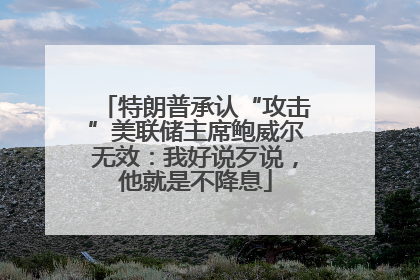 特朗普承认“攻击”美联储主席鲍威尔无效：我好说歹说，他就是不降息