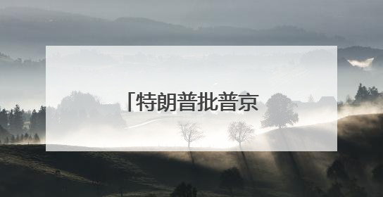 特朗普批普京“在玩火”