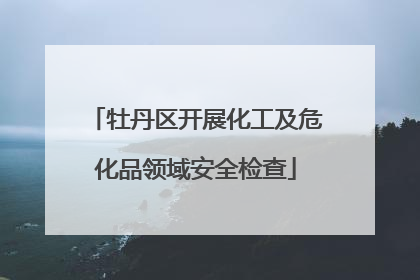 牡丹区开展化工及危化品领域安全检查