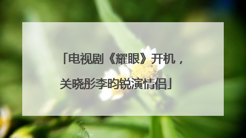 电视剧《耀眼》开机，关晓彤李昀锐演情侣
