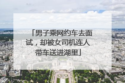 男子乘网约车去面试，却被女司机连人带车送进湖里