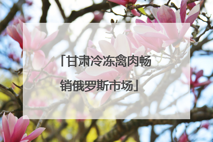 甘肃冷冻禽肉畅销俄罗斯市场