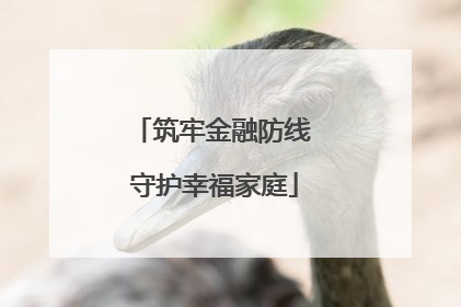 筑牢金融防线 守护幸福家庭