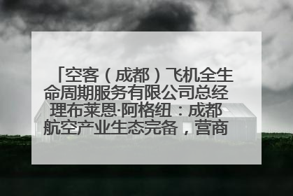 空客（成都）飞机全生命周期服务有限公司总经理布莱恩·阿格纽：成都航空产业生态完备，营商环境优势显著