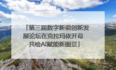 第三届数字新疆创新发展论坛在克拉玛依开幕 共绘AI赋能新图景