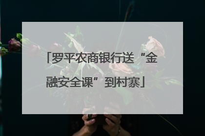 罗平农商银行送“金融安全课”到村寨