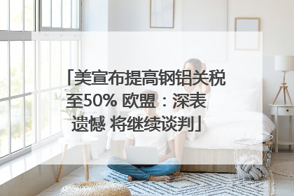 美宣布提高钢铝关税至50% 欧盟：深表遗憾 将继续谈判