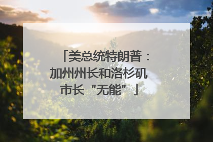 美总统特朗普：加州州长和洛杉矶市长“无能”