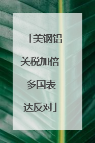 美钢铝关税加倍 多国表达反对