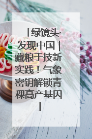绿镜头·发现中国｜藏粮于技新实践！气象密钥解锁青稞高产基因