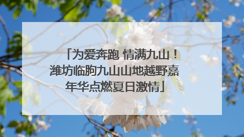 为爱奔跑 情满九山！潍坊临朐九山山地越野嘉年华点燃夏日激情