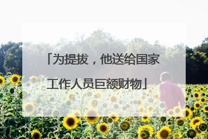 为提拔，他送给国家工作人员巨额财物