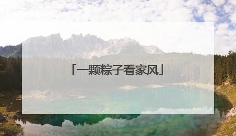 一颗粽子看家风