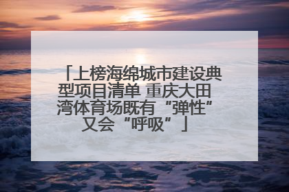 上榜海绵城市建设典型项目清单 重庆大田湾体育场既有“弹性”又会“呼吸”