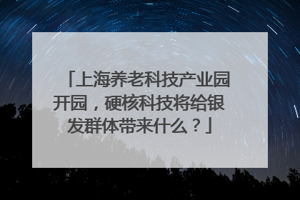 上海养老科技产业园开园，硬核科技将给银发群体带来什么？