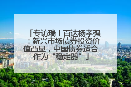 专访瑞士百达杨孝强：新兴市场债券投资价值凸显，中国债券适合作为“稳定器”
