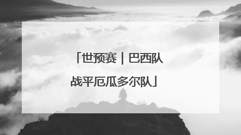 世预赛｜巴西队战平厄瓜多尔队