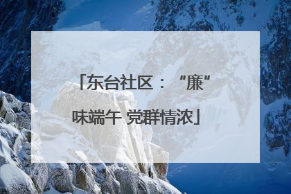 东台社区：“廉”味端午 党群情浓