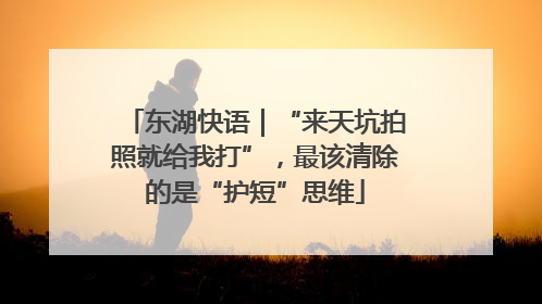 东湖快语｜“来天坑拍照就给我打”，最该清除的是“护短”思维