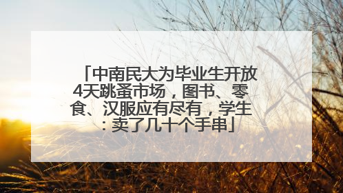 中南民大为毕业生开放4天跳蚤市场，图书、零食、汉服应有尽有，学生：卖了几十个手串