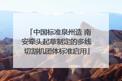 中国标准泉州造 南安牵头起草制定的多线切割机团体标准启用