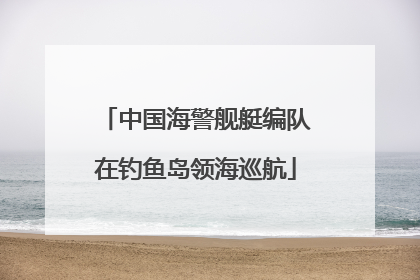 中国海警舰艇编队在钓鱼岛领海巡航