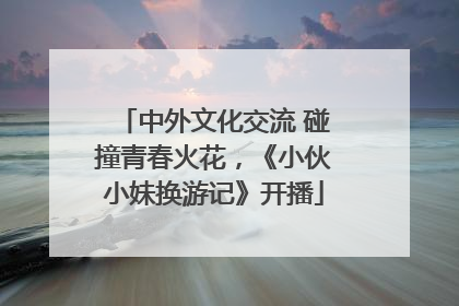 中外文化交流 碰撞青春火花，《小伙小妹换游记》开播