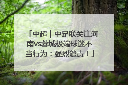 中超｜中足联关注河南vs蓉城极端球迷不当行为：强烈谴责！