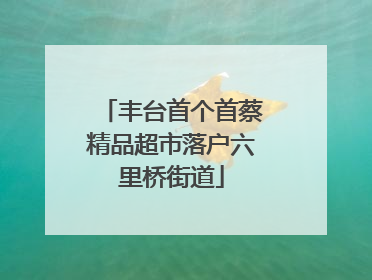丰台首个首蔡精品超市落户六里桥街道