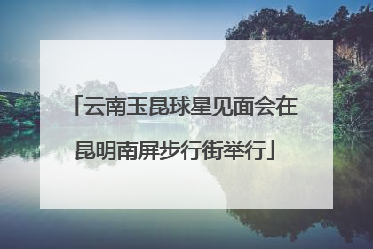 云南玉昆球星见面会在昆明南屏步行街举行