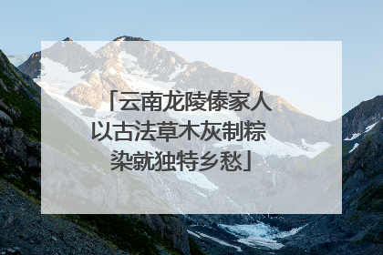 云南龙陵傣家人以古法草木灰制粽 染就独特乡愁