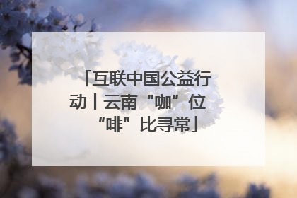 互联中国公益行动丨云南“咖”位“啡”比寻常
