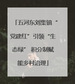 五河东刘集镇“党建红”引领“生态绿” 积分制赋能乡村治理