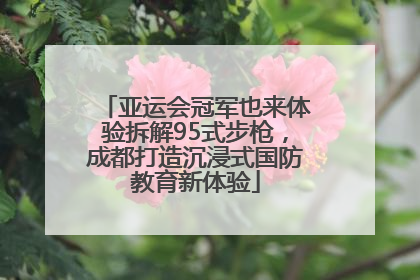 亚运会冠军也来体验拆解95式步枪，成都打造沉浸式国防教育新体验