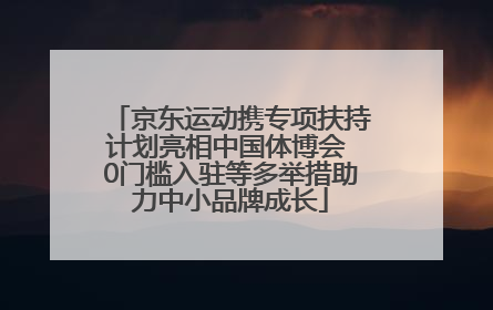 京东运动携专项扶持计划亮相中国体博会 0门槛入驻等多举措助力中小品牌成长