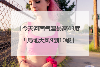 今天河南气温最高43度！局地大风9到10级